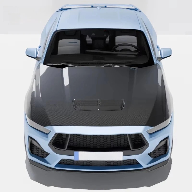 Icooh Racing S650 Style Carbon Fiber Engine Bonnet Hood New Condition for Mustang Models 2024+ Engine Hoods